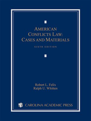 cover image of American Conflicts Law